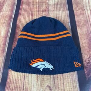 Denver Broncos New Era Unisex Navy Blue Orange NFL Sport Knit Beanie Fold Over